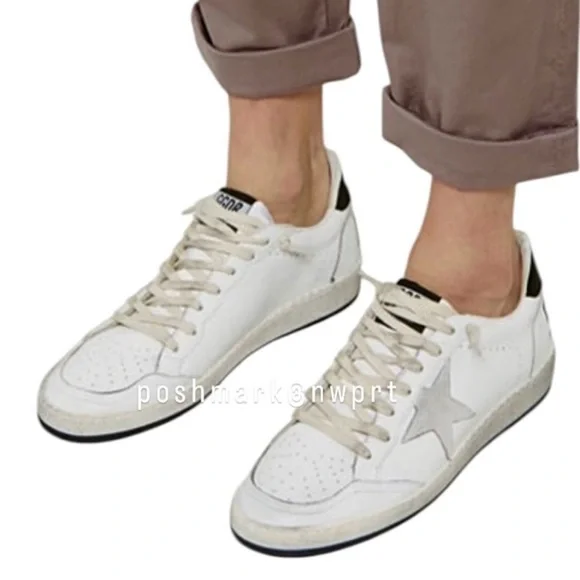 GOLDEN GOOSE Ball Star Ballstar White Black Sneakers 37 7 - Picture 4 of 16
